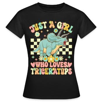 Dinosaure groovy - T-shirt Femme - noir - Devant - AI Model Female 172 dark (172cm)