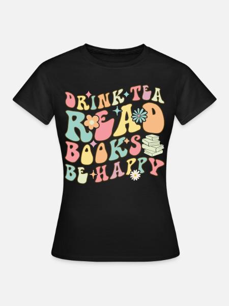 Groovy Book Reader Buch lesen - Frauen T-Shirt - Schwarz