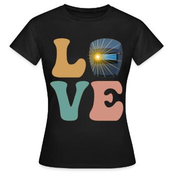 LOVE Welder Welding Welding - Women's T-Shirt - black - Front - AI Model Female 172 dark (172cm)