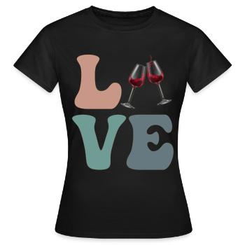 DEAR wine drinkers, - Women's T-Shirt - black - Front - AI Model Female 172 dark (172cm)