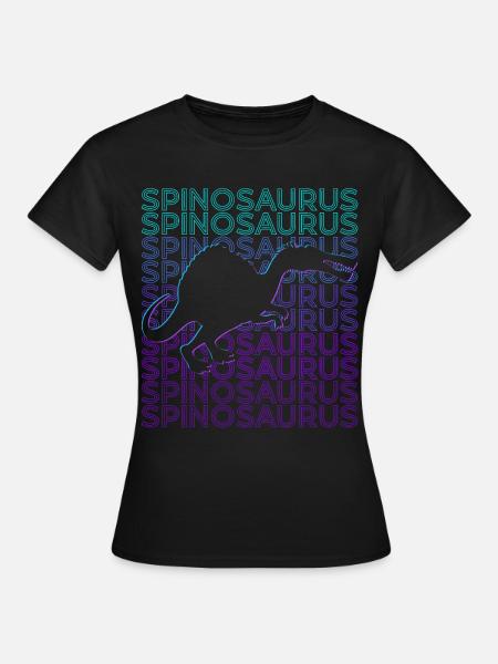 Spinosaurus Dinosaurier Retro - Frauen T-Shirt - Schwarz