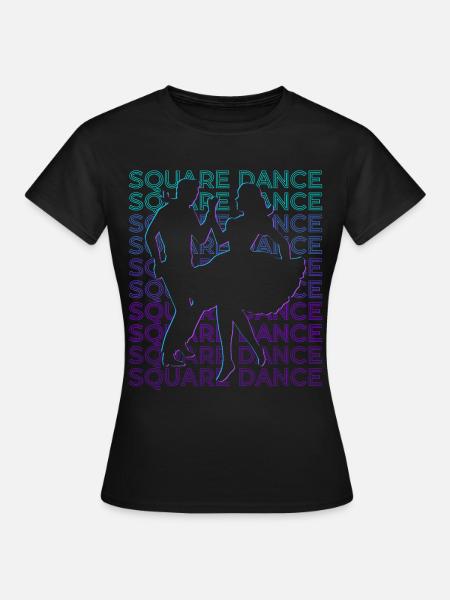Square Dance Tanzen Retro - Frauen T-Shirt - Schwarz