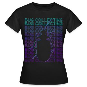 Coléoptère collectionneur Coléoptère entomologie rétro - T-shirt Femme - noir - Devant - AI Model Female 172 dark (172cm)