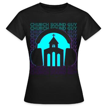 Ingénieur du son Ingénieur du son Ingénieur du son Rétro - T-shirt Femme - noir - Devant - AI Model Female 172 dark (172cm)