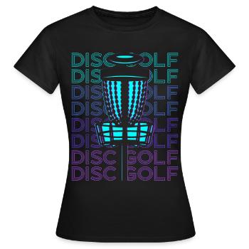 Disc-Golf Disc-Golfing Disc-Golfer Retro - Frauen T-Shirt - Schwarz - Vorne - AI Model Female 172 dark (172cm)