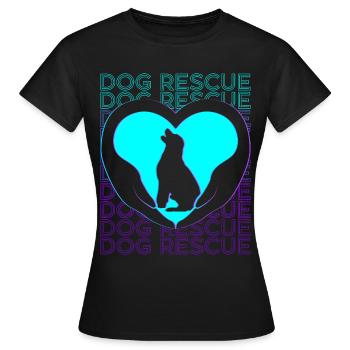 Sauvetage de chien Adoption Rétro - T-shirt Femme - noir - Devant - AI Model Female 172 dark (172cm)