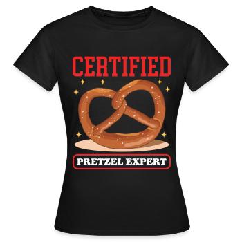 Bretzel Bretzel amoureux Bretzels cadeau - T-shirt Femme - noir - Devant - AI Model Female 172 dark (172cm)
