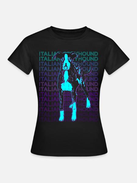 Italienischer Windhund Hund Retro - Frauen T-Shirt - Schwarz