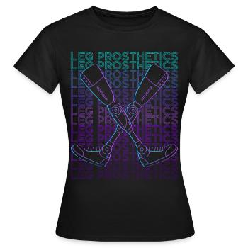 Beinprothesen Amputierte Amputation Retro - Frauen T-Shirt - Schwarz - Vorne - AI Model Female 172 dark (172cm)