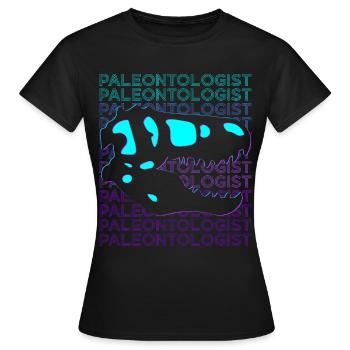 Paléontologue Paléontologie Fossile Rétro - T-shirt Femme - noir - Devant - AI Model Female 172 dark (172cm)