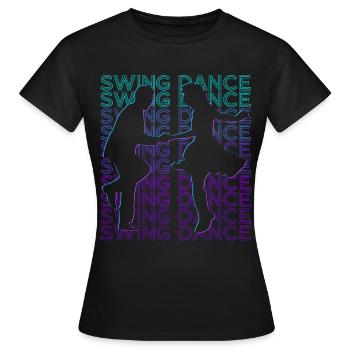 Swing Dance Dancing Swing Dancer Retro - Women's T-Shirt - black - Front - AI Model Female 172 dark (172cm)