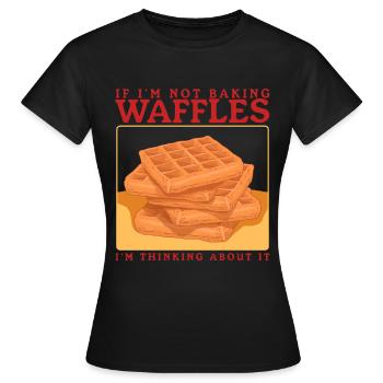 Waffles Waffle Lover Waffle Gift - Women's T-Shirt - black - Front - AI Model Female 172 dark (172cm)