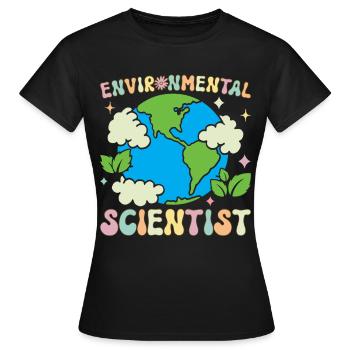 Scientifique de l’environnement Scientifique de l’environnement - T-shirt Femme - noir - Devant - AI Model Female 172 dark (172cm)