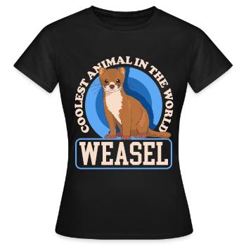 Belette souris belette Hermännchen cadeau - T-shirt Femme - noir - Devant - AI Model Female 172 dark (172cm)