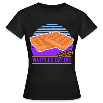 Waffles Waffle Lover Waffle Gift - Women's T-Shirt - black - Front - AI Model Female 172 dark (172cm)