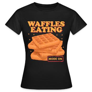 Waffle Waffle Lover Waffles Gift - Women's T-Shirt - black - Front - AI Model Female 172 dark (172cm)
