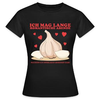 Cadeau de gousses d’ail d’ail - T-shirt Femme - noir - Devant - AI Model Female 172 dark (172cm)