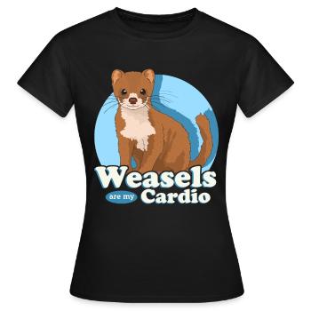 Weasel Mouse Weasel Dwarf Weasel Gift - Women's T-Shirt - black - Front - AI Model Female 172 dark (172cm)