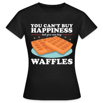 Gaufre Gaufre Lover Funny Gaufres Cadeau - T-shirt Femme - noir - Devant - AI Model Female 172 dark (172cm)