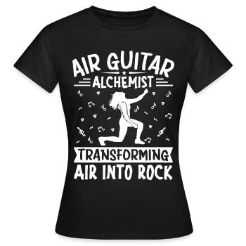 Air Guitar Alchemist Transforming Air Funny Air G - Women's T-Shirt - black - Front - AI Model Female 172 dark (172cm)