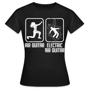 Air Guitar Electric Air Guitar Funny Air Guitar - Women's T-Shirt - black - Front - AI Model Female 172 dark (172cm)