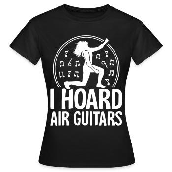 I Guard Air Guitars Funny Air Guitarist - Women's T-Shirt - black - Front - AI Model Female 172 dark (172cm)