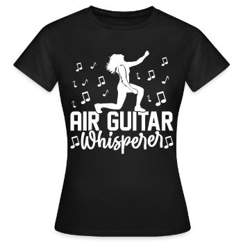 Air Guitar Whisperer Funny Air Guitarist - Women's T-Shirt - black - Front - AI Model Female 172 dark (172cm)