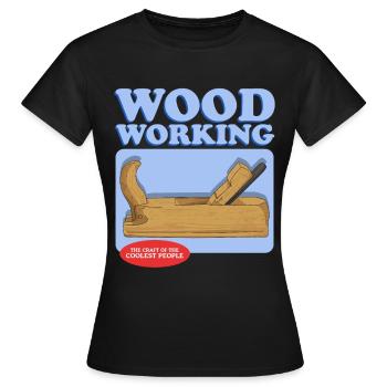 Menuiserie charpentier amélioration de l’habitat amateur cadeau - T-shirt Femme - noir - Devant - AI Model Female 172 dark (172cm)