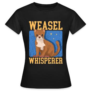 Belette souris belette Hermännchen cadeau - T-shirt Femme - noir - Devant - AI Model Female 172 dark (172cm)