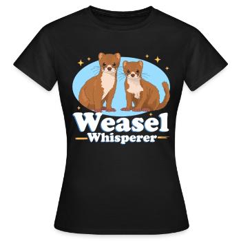 Belette souris belette naine belette cadeau - T-shirt Femme - noir - Devant - AI Model Female 172 dark (172cm)