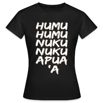 Humuhumunukunukuapua'a Hawaiianischer Riff-Drücker - Frauen T-Shirt - Schwarz - Vorne - AI Model Female 172 dark (172cm)