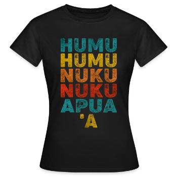 Humuhumunukunukuapua'a Hawaii-Riff-Drückerfisch - Frauen T-Shirt - Schwarz - Vorne - AI Model Female 172 dark (172cm)