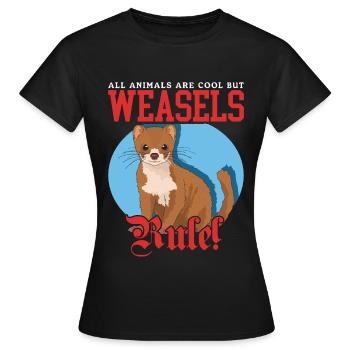 Belette souris belette Hermännchen cadeau - T-shirt Femme - noir - Devant - AI Model Female 172 dark (172cm)