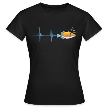 Humuhumunukunukuapua'a Hawaii-Riff-Drückerfisch - Frauen T-Shirt - Schwarz - Vorne - AI Model Female 172 dark (172cm)