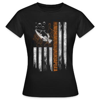 Humuhumunukunukuapua'a Hawaiianischer Riff-Drücker - Frauen T-Shirt - Schwarz - Vorne - AI Model Female 172 dark (172cm)