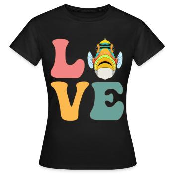 Humuhumunukunukuapua'a Hawaiianischer Riff-Drücker - Frauen T-Shirt - Schwarz - Vorne - AI Model Female 172 dark (172cm)