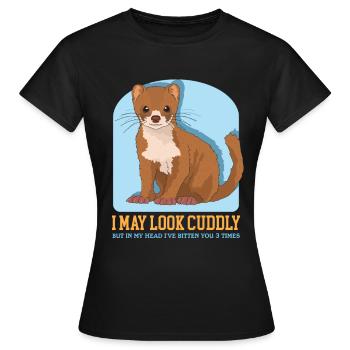 Weasel Mouse Weasel Small Weasel Gift - Women's T-Shirt - black - Front - AI Model Female 172 dark (172cm)