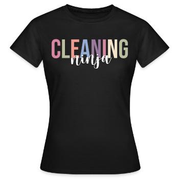 Équipe de nettoyage du concierge de l’école - T-shirt Femme - noir - Devant - AI Model Female 172 dark (172cm)