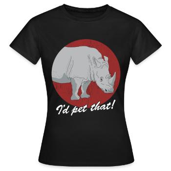 Rhinocéros Rhinocéros Rhinocéros Cadeau de rhinocéros - T-shirt Femme - noir - Devant - AI Model Female 172 dark (172cm)