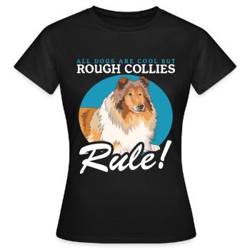 Collie Dog Collie Collie Collies Cadeau - T-shirt Femme - noir - Devant - AI Model Female 172 dark (172cm)