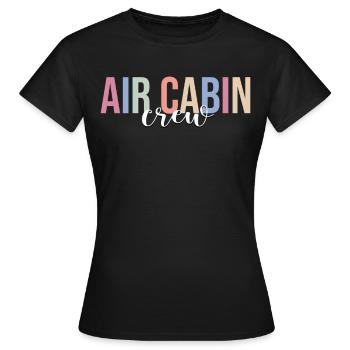 Hôtesse de l’air hôtesse de l’air - T-shirt Femme - noir - Devant - AI Model Female 172 dark (172cm)