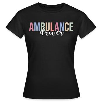 Ambulancier paramédical de premier secours - T-shirt Femme - noir - Devant - AI Model Female 172 dark (172cm)