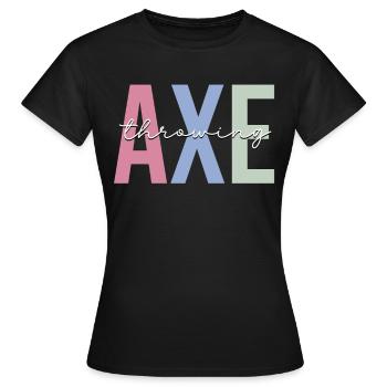 Axt-Werfer - Frauen T-Shirt - Schwarz - Vorne - AI Model Female 172 dark (172cm)