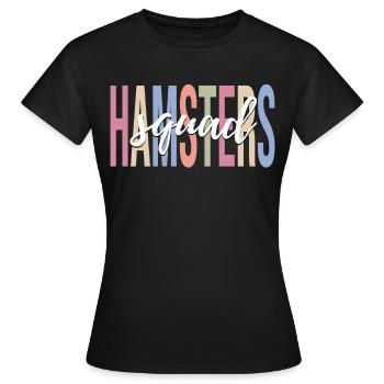 Hamster Hammy Pet Lover - Women's T-Shirt - black - Front - AI Model Female 172 dark (172cm)