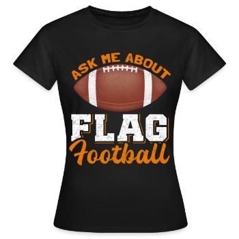 Cadeau de joueur de flag-football - T-shirt Femme - noir - Devant - AI Model Female 172 dark (172cm)