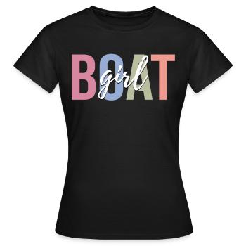 Bootfahren Bootfahrerin - Frauen T-Shirt - Schwarz - Vorne - AI Model Female 172 dark (172cm)