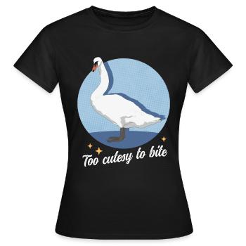 Cygnes Cygnes Cadeau d’amant de cygne - T-shirt Femme - noir - Devant - AI Model Female 172 dark (172cm)