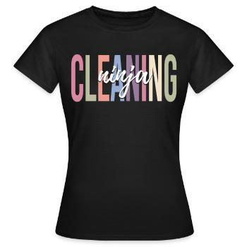 Équipe de nettoyage du concierge de l’école - T-shirt Femme - noir - Devant - AI Model Female 172 dark (172cm)