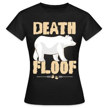 Funny Polar Bear Death Flake Illustration for Wildli - Women's T-Shirt - black - Front - AI Model Female 172 dark (172cm)