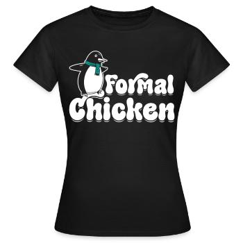Lustiges Meme Pinguin-Liebhaber Formal Huhn Illust - Frauen T-Shirt - Schwarz - Vorne - AI Model Female 172 dark (172cm)